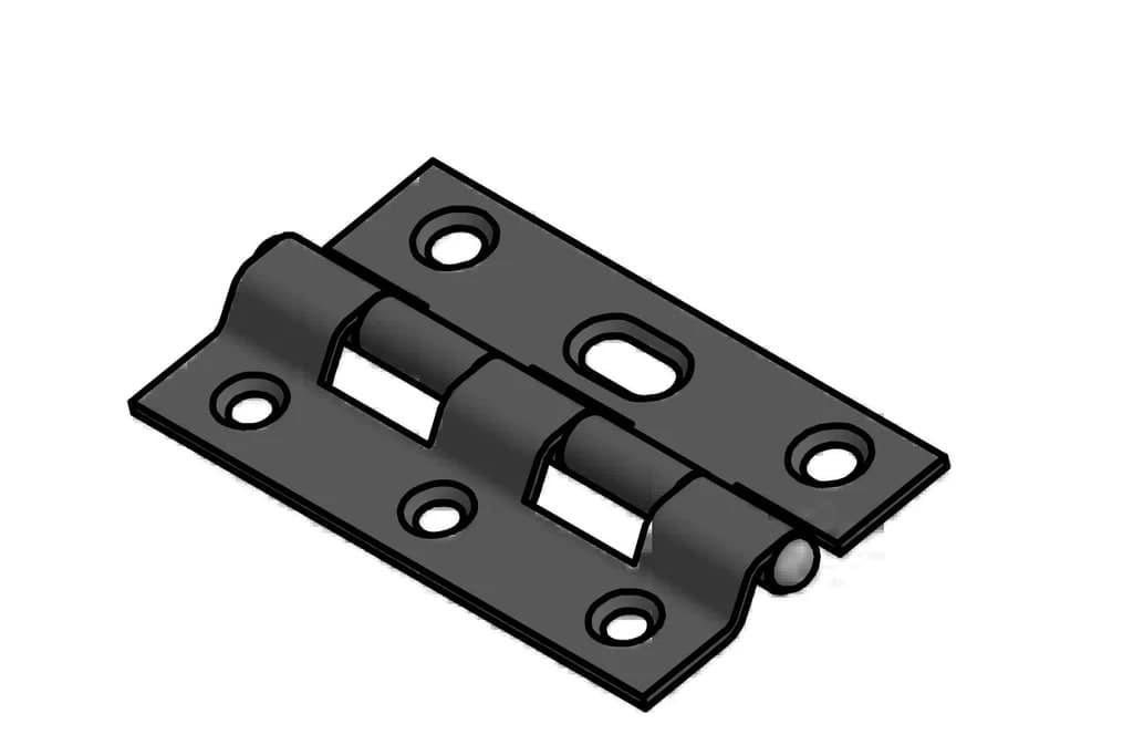 Alspec Stepped Security Door Hinge BLK (EA) - Black (Hware)