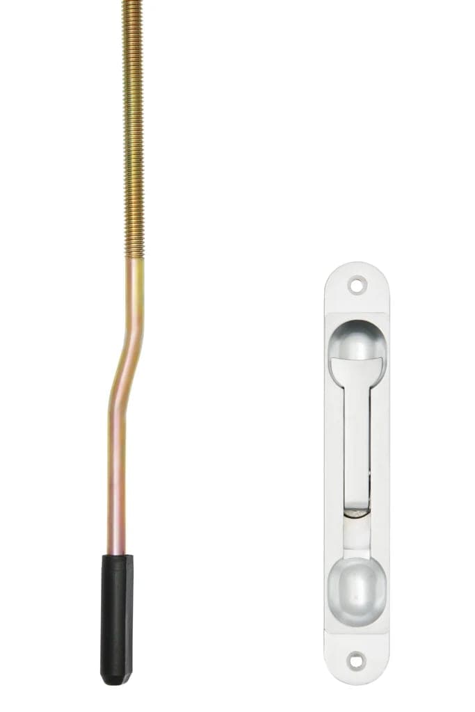 Flush Bolt Offset 300mm Inc Rod Guides P3530DSC Hawk SC - Satin Chrome (Hware)