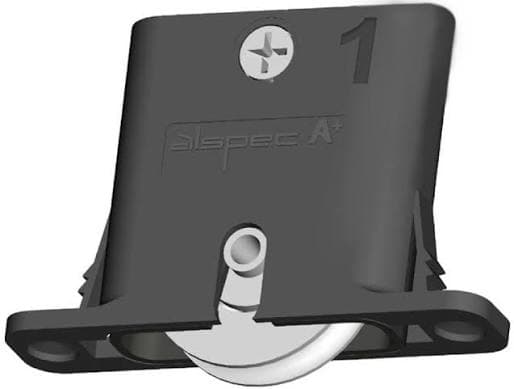 Alspec Offset Security Door Roller 25Kg - Black (Hware)