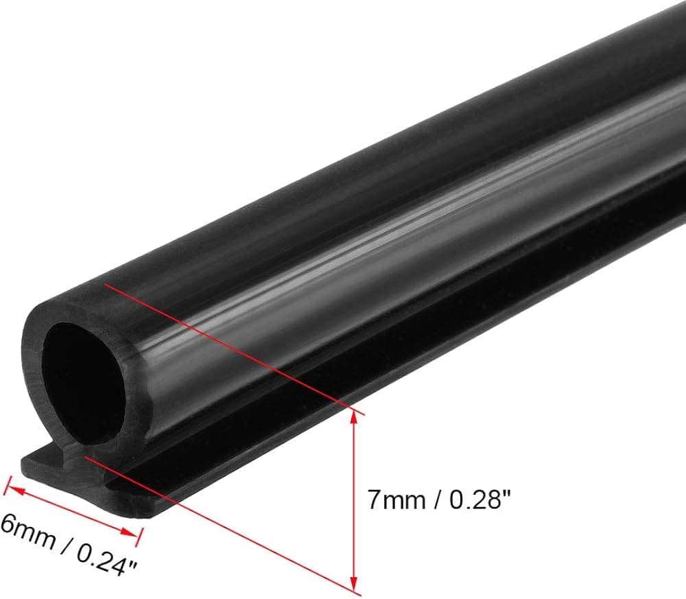 CE7 Co-Ext Bulb Seal (7mm Diameter) x 200M Black - Black (Hware)