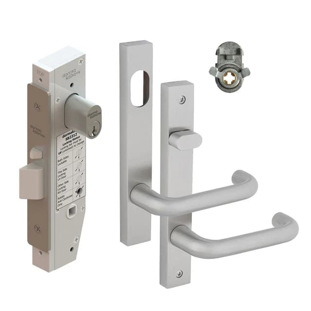 SB2312 Entrance Lock Kit 30mm B/Set 70 Lever NC SSS V2 - Satin Stainless Steel (Hware)