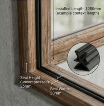 PB69-425-4P Weatherseal x 425M Blk - Black (Hware)
