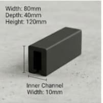 Setting Block 8 x 29 x 75mm x Bag Of 50 - Black (Hware)
