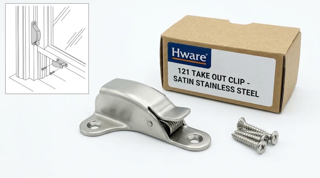 121 Take Out Clip - Satin Stainless Steel (Hware)