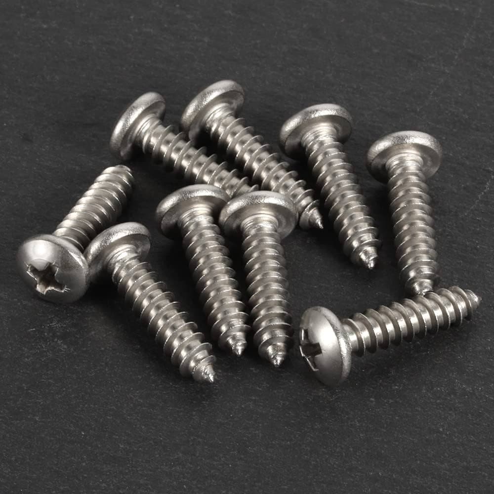 6G x 1 (25mm) SS Phillips Pan Self Tapping Screw x 1000 - Satin Stainless Steel (Hware)