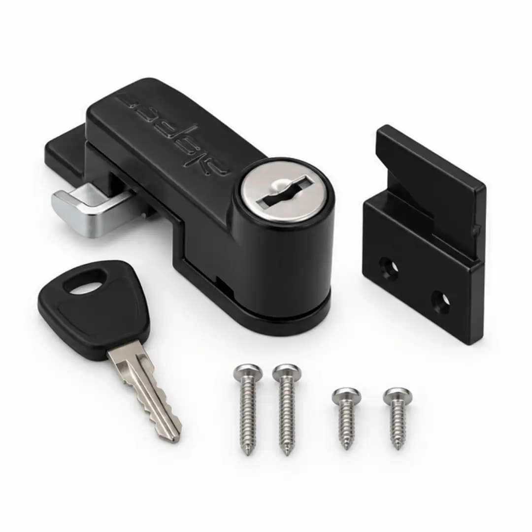 Alspec Double Hung Lock With Key - Black