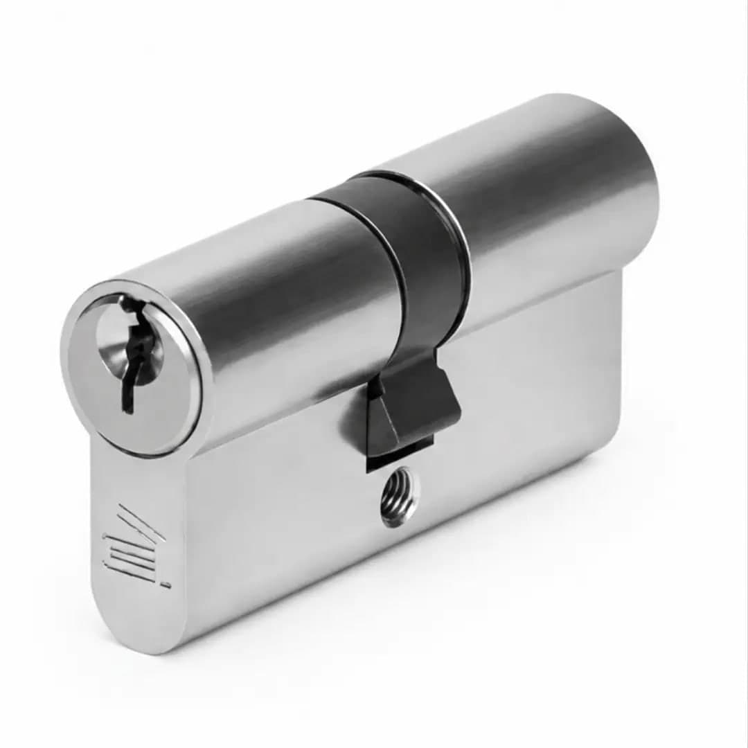 Alspec Fixed Cam 62mm 5 Pin Euro Cylinder SC Key A01 - Satin Chrome