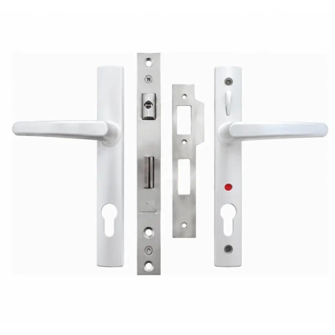 Killara Induro 2Pt Hinged 23mm Bolt 30mm B/Set Hdl No Cyl PC - Pearl White Gloss D1000 (Ga078A)