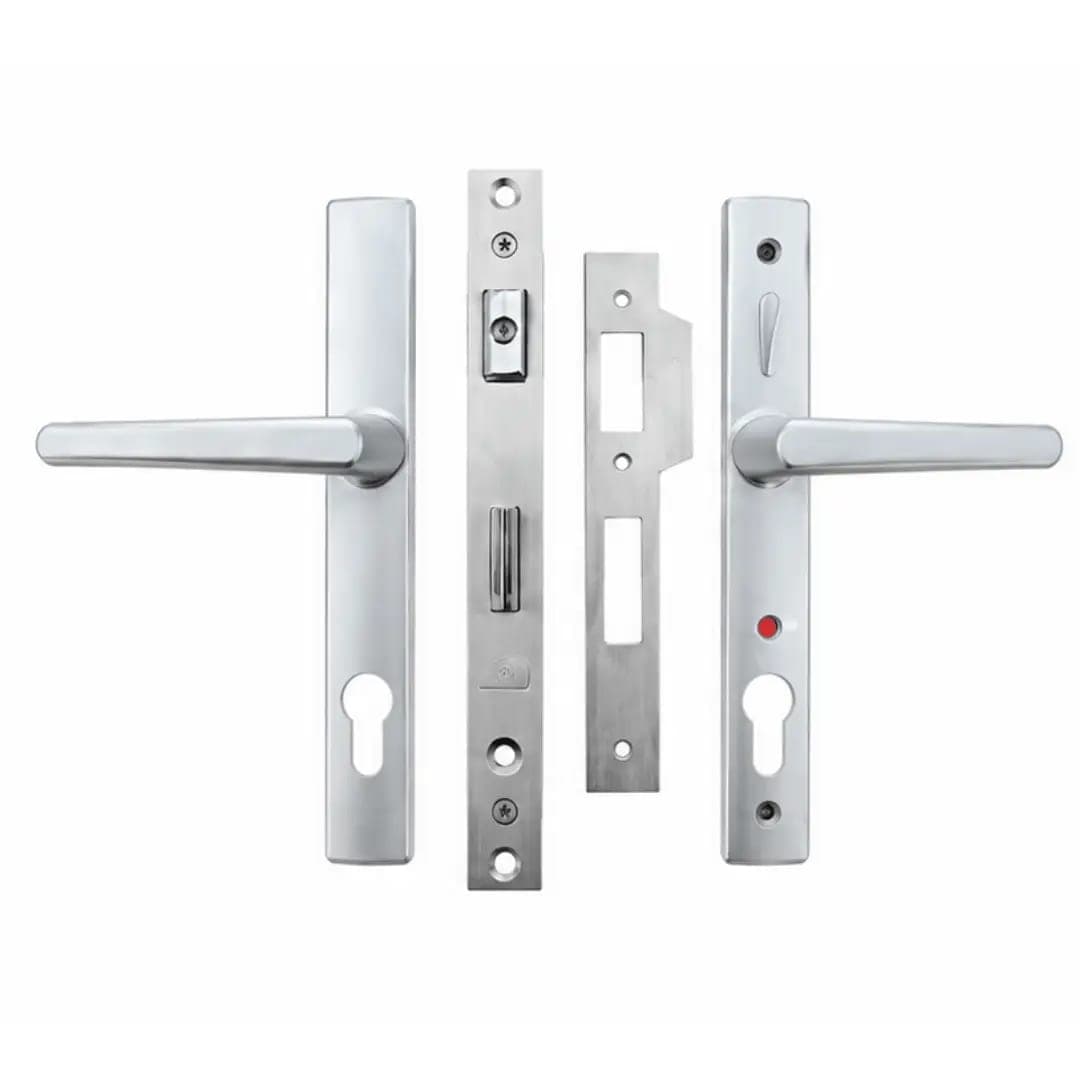 Killara Induro 2Pt Hinged 23mm Bolt 30mm B/Set Hdl No Cyl BK - Satin Chrome