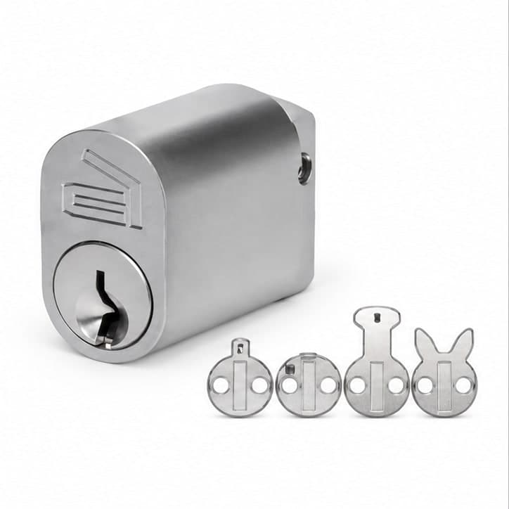Alspec A570 Cylinder With V W x Z R Cam Key A08 SC - Satin Chrome