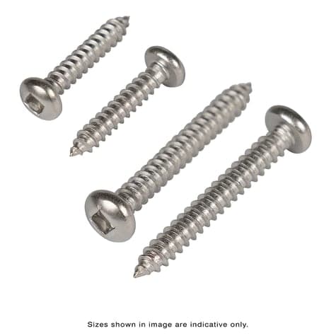 8G x 1 1/4 (32mm) 304SS Square Pan W/Wind S/Tap Screw x 500